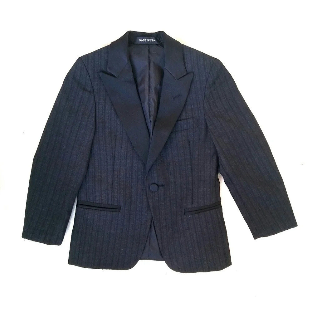 Boys Pinstripe Tuxedo Jacket Wedding Ring Ring Bearer 6 Boys USA